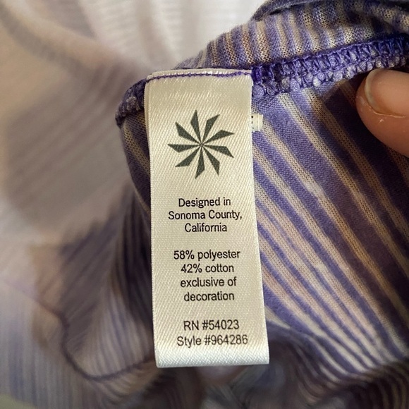 Athleta striped Shiva Amalfi Blue Stripe ombré long sleeve size xxs - Picture 3 of 3